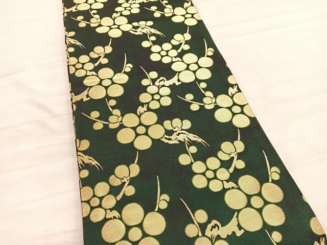 平和屋着物◎全通柄袋帯 梅 金糸 BAAV5459hv