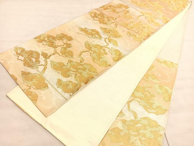 平和屋着物◎六通柄袋帯 浜松文 金糸 正絹 逸品 BAAV5754hv