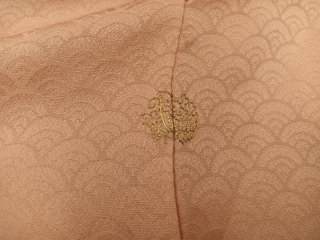 平和屋着物■豪華色留袖 刺繍 立波文 深支子色 正絹 逸品 BAAV6174mz