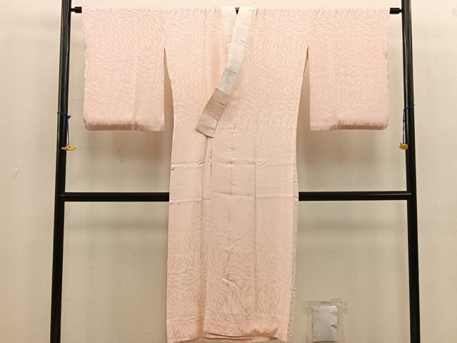 平和屋着物■長襦袢 袷 菊 洗柿色 正絹 逸品 BAAV6280mz