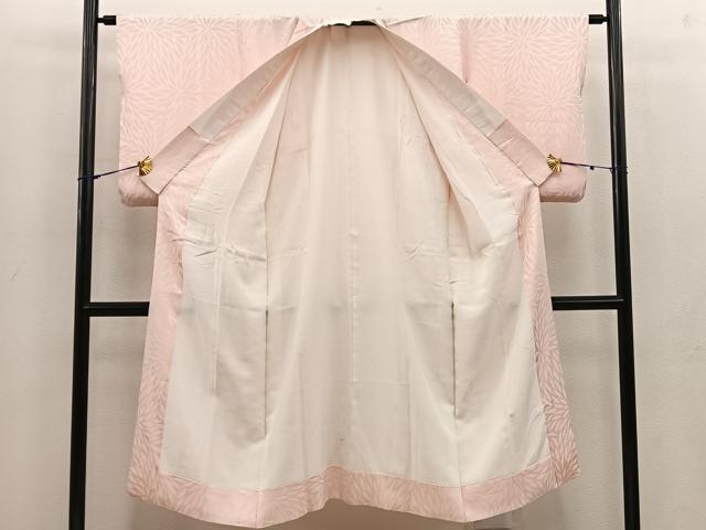 平和屋着物■長襦袢 袷 菊 洗柿色 正絹 逸品 BAAV6280mz