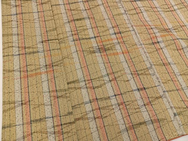 平和屋着物■上質な紬 幾何学文様 正絹 逸品 BAAV6294mz