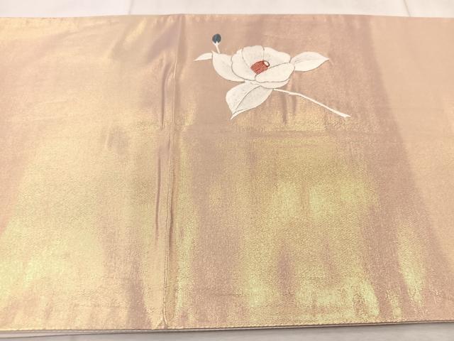 平和屋着物◎中国三大刺繍 相良刺繍 総刺繍 太鼓柄袋帯 椿 引箔 正絹 逸品 BAAV6447yc