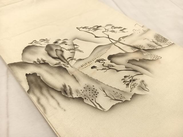 平和屋着物◎太鼓柄袋帯 手描き 浜松 金彩 正絹 逸品 BAAV6599yc