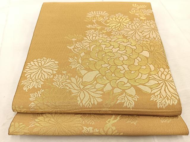 平和屋着物◎全通柄袋帯 乱菊 金糸 正絹 逸品 BAAV6735yc