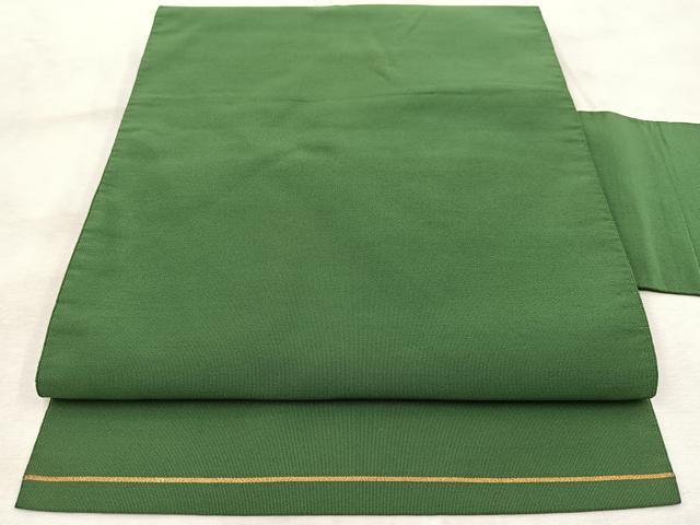 平和屋着物●爪掻き本綴れ 八寸名古屋帯 緑青色 正絹 逸品 BAAV7108yc