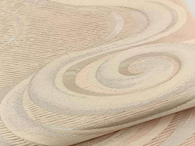 平和屋着物*夏物 六通柄袋帯 流水文 銀糸 正絹 逸品 baav7113yc