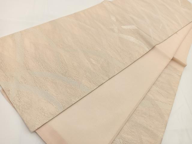 平和屋着物*夏物 六通柄袋帯 芝草文 銀糸 正絹 逸品 BAAV7119yc
