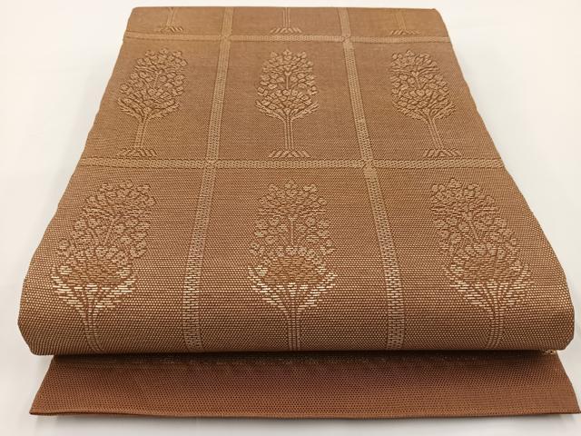 平和屋着物*夏物 全通柄 本袋帯 草花文 金糸 正絹 逸品 未使用 BAAV7120yc