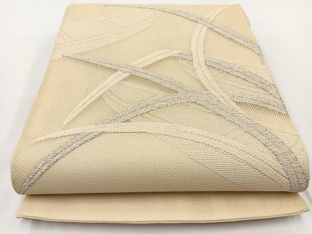 平和屋着物*夏物 太鼓袋帯 渡り舟 銀糸 正絹 逸品 BAAV7125yc