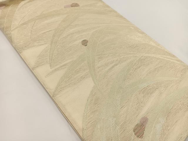 平和屋着物*夏物 六通柄袋帯 露芝文 金糸 正絹 逸品 BAAV7126yc