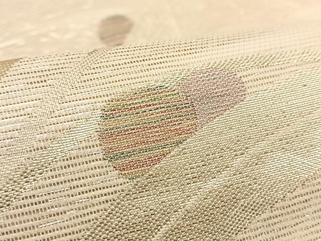 平和屋着物*夏物 六通柄袋帯 露芝文 金糸 正絹 逸品 BAAV7126yc