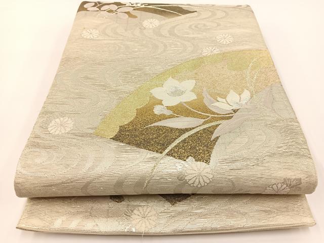 平和屋着物*夏物 六通柄袋帯 散策の秋 金銀糸 正絹 逸品 BAAV7147yc