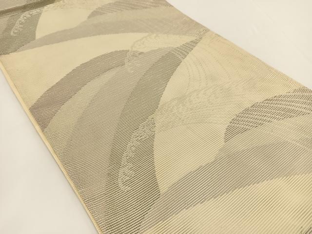 平和屋着物*夏物 六通柄袋帯 立波文 銀糸 正絹 逸品 BAAV7149yc