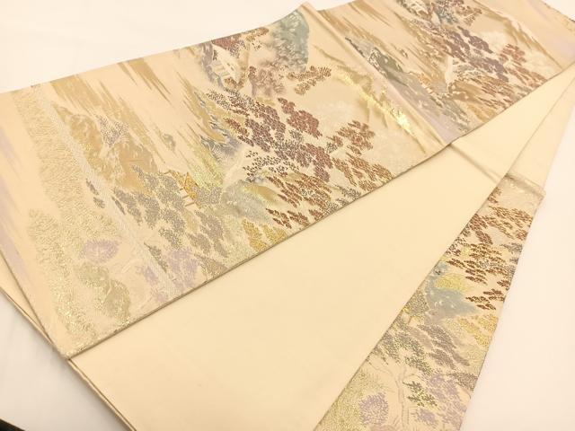 平和屋着物◎六通柄袋帯 京の絵姿 金銀糸 正絹 逸品 BAAV7220yc