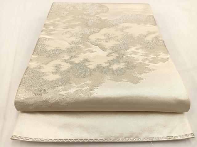 平和屋着物◎六通柄袋帯 綴れ 雲重ね文 引箔 正絹 逸品 BAAV7612yc