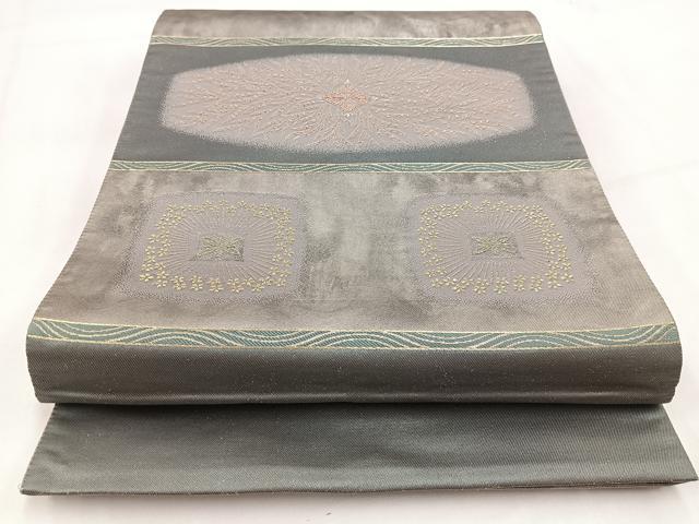 平和屋着物◎六通柄袋帯 段に彩麗草 金銀糸 引箔 正絹 逸品 BAAV7720yc