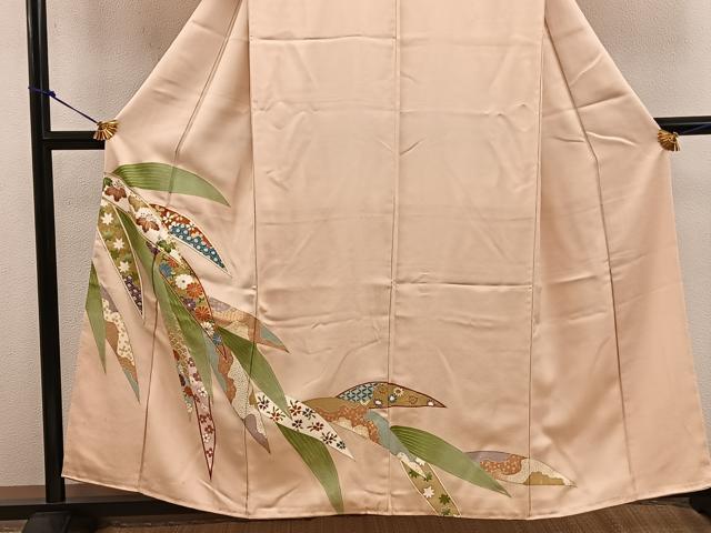 平和屋着物■色留訪問着 駒刺繍 青海波花文 金彩 正絹 逸品 BAAV8319mz