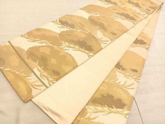平和屋着物◎六通柄袋帯 光琳松 金糸 正絹 逸品 BAAV8424hv