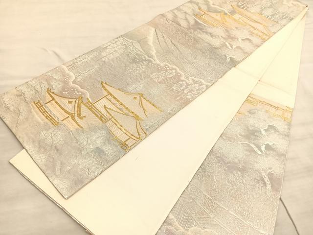 平和屋着物◎六通柄袋帯 鞍馬 金銀糸 二重引箔 正絹 逸品 BAAV8460hv