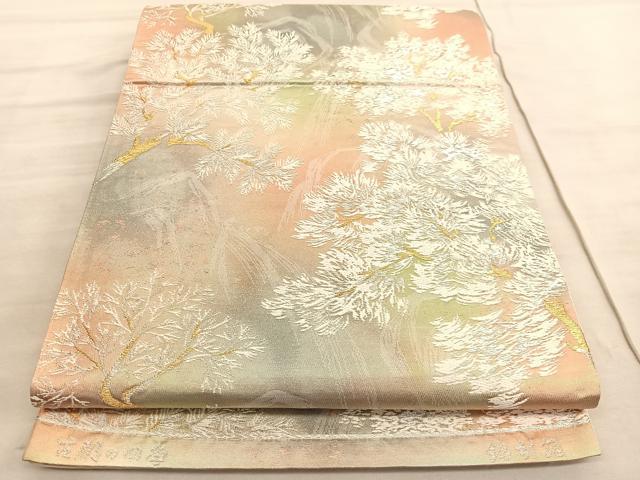 平和屋着物◎六通柄袋帯 唐織 古都の四季 金銀糸 引箔 正絹 逸品 BAAV8526hv