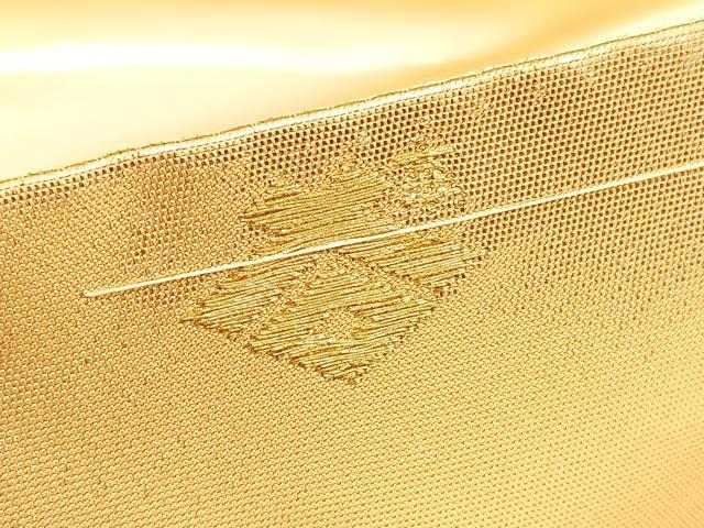 平和屋着物▼西陣の名門 本家加納謹製 太鼓柄袋帯 刺繍 牡丹 金銀糸 引箔 正絹 逸品 BAAV8648hv