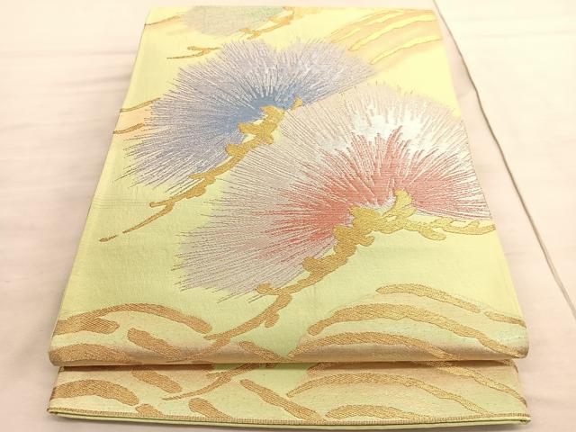 平和屋着物◎六通柄袋帯 浜松文 金銀糸 正絹 逸品 BAAV8747hv