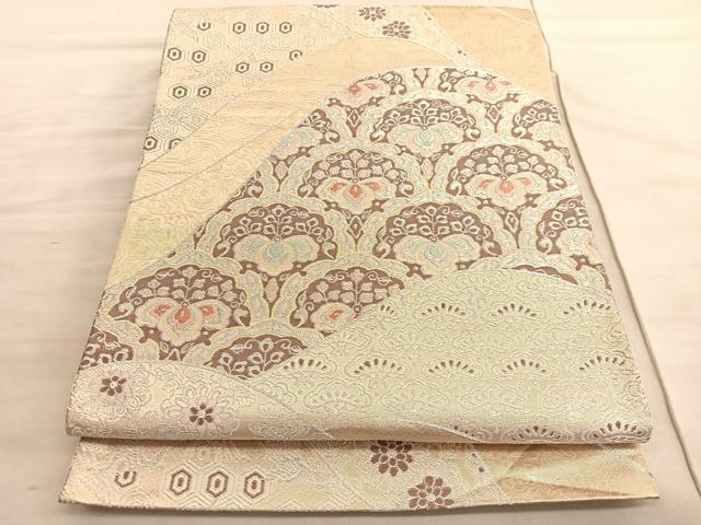 平和屋着物◎六通柄袋帯 唐織 雪輪桐文 金銀糸 正絹 逸品 BAAV8849hv