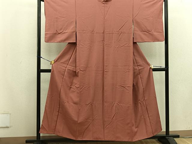 平和屋着物■上質な紬 曙色 正絹 逸品 BAAV9049mz
