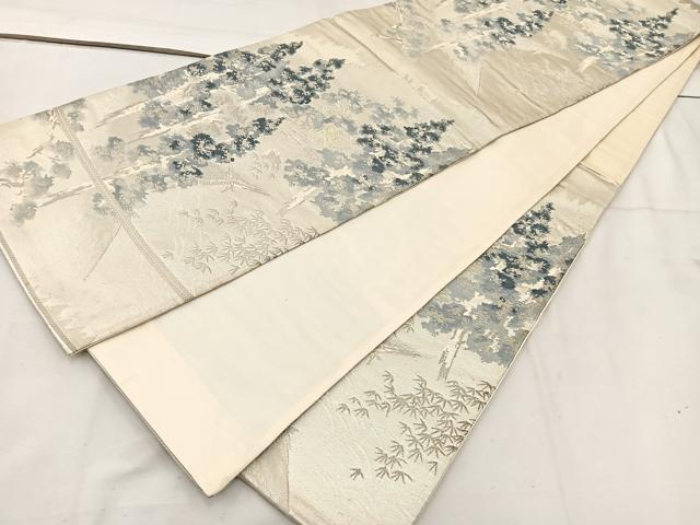 平和屋着物◎六通柄袋帯 樹林文 金銀糸 正絹 逸品 BAAV9189mz