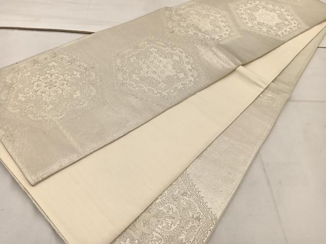 平和屋着物◎六通柄袋帯 唐織 正倉院 金糸 正絹 逸品 BAAV9274mz