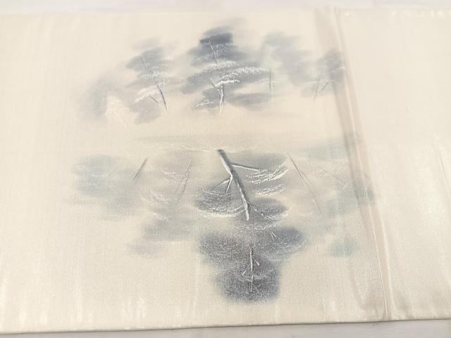 平和屋着物◎太鼓柄袋帯 風景文 引箔 正絹 逸品 BAAV9281mz