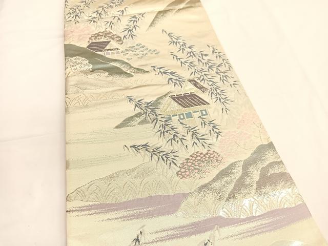 平和屋着物◎六通柄袋帯 唐織 御所解文 金銀糸 正絹 逸品 BAAV9623hv