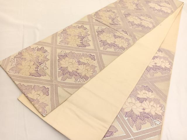 平和屋着物◎六通柄袋帯 唐織 花菱文 金銀糸 やまとオリジナル 正絹 逸品 BAAV9805hv