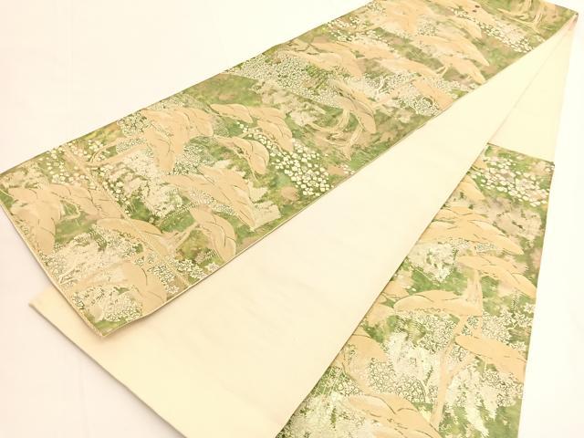 平和屋着物◎六通柄 本袋帯 浜松文 金銀糸 正絹 逸品 BAAV9839hv
