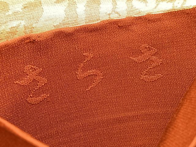 平和屋着物◎西陣 六通柄袋帯 さらさ 草葉文 金糸 正絹 逸品 BAAV9977hv