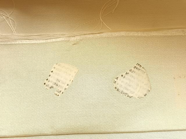 平和屋着物◎西陣 六通柄袋帯 唐織 花籠文 銀糸 引箔 正絹 逸品 未使用 BAAW0017hj