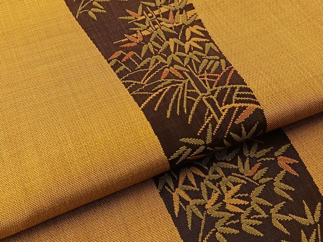 平和屋着物●名門木屋太 今河織物 六通柄袋帯 笹竹文 正絹 逸品 BAAW0037hj