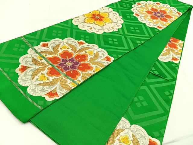 平和屋着物◎六通柄袋帯 唐織 宝相華 金銀糸 正絹 逸品 BAAW0054hj
