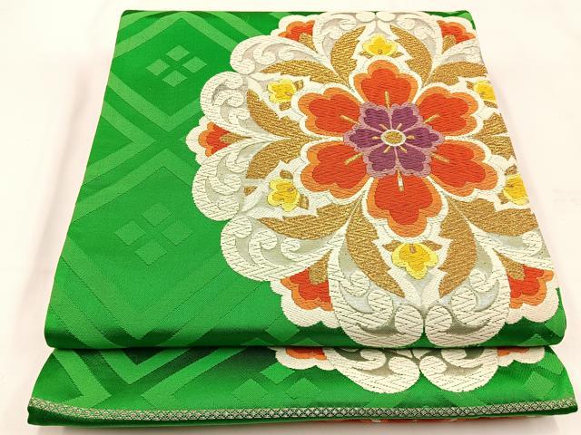平和屋着物◎六通柄袋帯 唐織 宝相華 金銀糸 正絹 逸品 BAAW0054hj