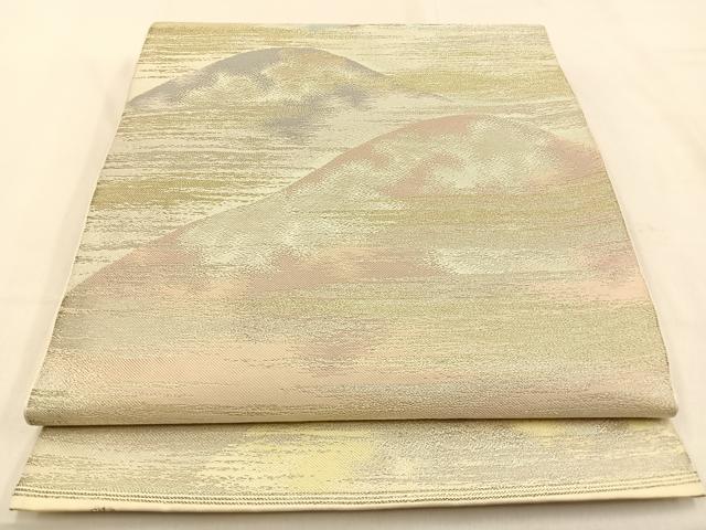 平和屋着物●西陣 川島織物 六通柄 本袋帯 遠山文 金銀糸 正絹 逸品 BAAW0251hj