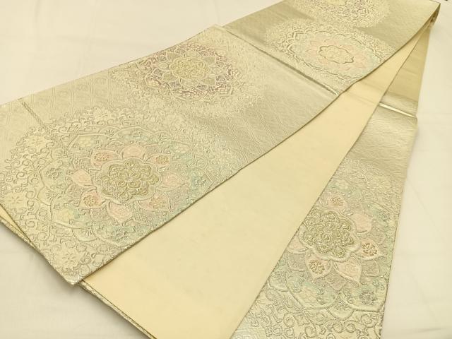 平和屋着物◎六通柄袋帯 正倉院 金銀糸 正絹 逸品 BAAW0300hj