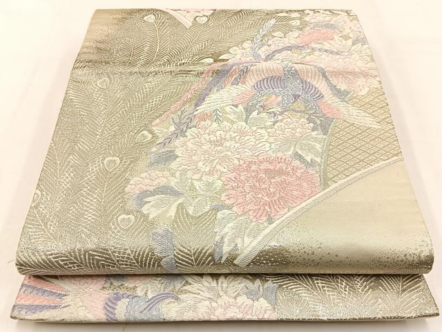 平和屋着物◎六通柄袋帯 唐織 華燭の宴 プラチナ箔 正絹 逸品 BAAW0339hj