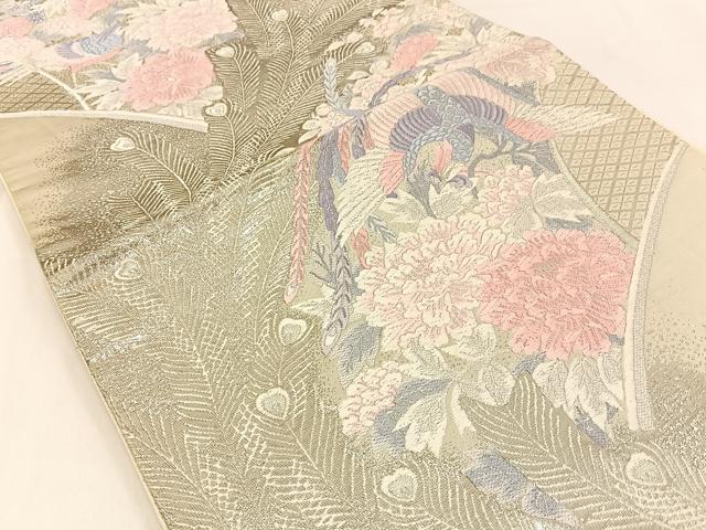 平和屋着物◎六通柄袋帯 唐織 華燭の宴 プラチナ箔 正絹 逸品 BAAW0339hj
