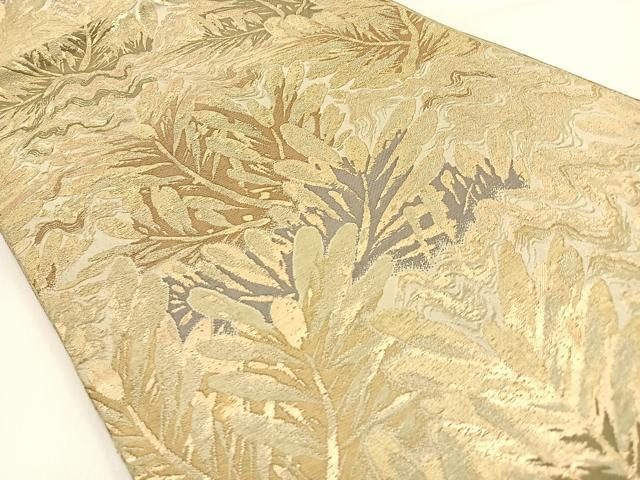 平和屋着物◎六通柄 京袋帯 松葉 金糸 正絹 逸品 BAAW0608hj
