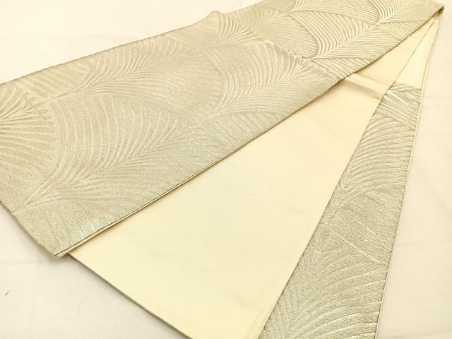平和屋着物◎六通柄袋帯 松葉青海波 銀糸 正絹 逸品 BAAW0701hj