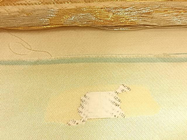 平和屋着物◎西陣 六通柄袋帯 吉祥花文 金銀糸 正絹 逸品 BAAW0814hj