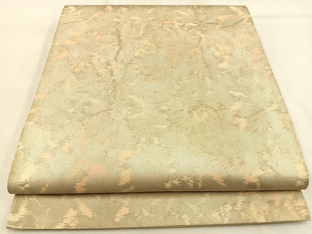 平和屋着物◎西陣 六通柄袋帯 霞文 引箔 正絹 逸品 BAAW0820hj