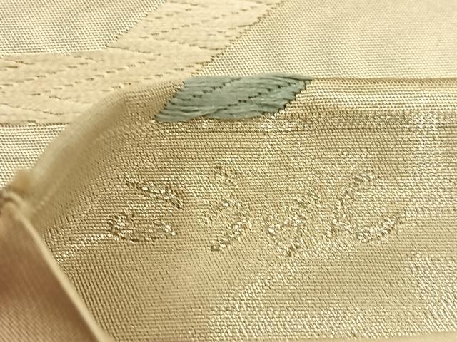 平和屋着物◎六通柄袋帯 唐織 こうげん 蜀江文様 金糸 正絹 逸品 BAAW0852hj