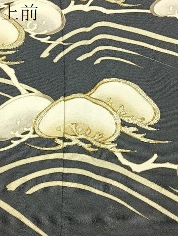 平和屋着物●訪問着 駒刺繍 鶴亀 松竹梅 金彩 鈴乃屋扱い 正絹 逸品 BAAW0886hj
